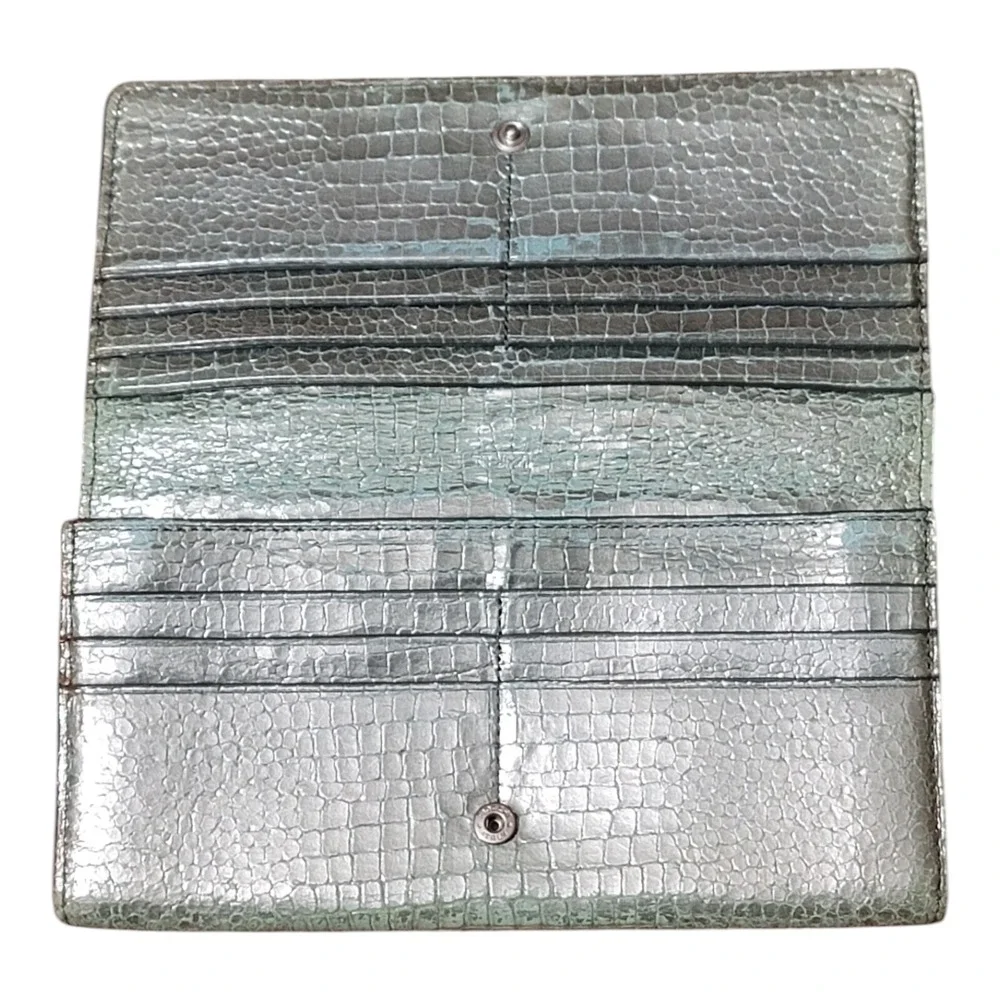 Tumi Womens‎ Wallet And Planner Green Vintage Crocodile Skin